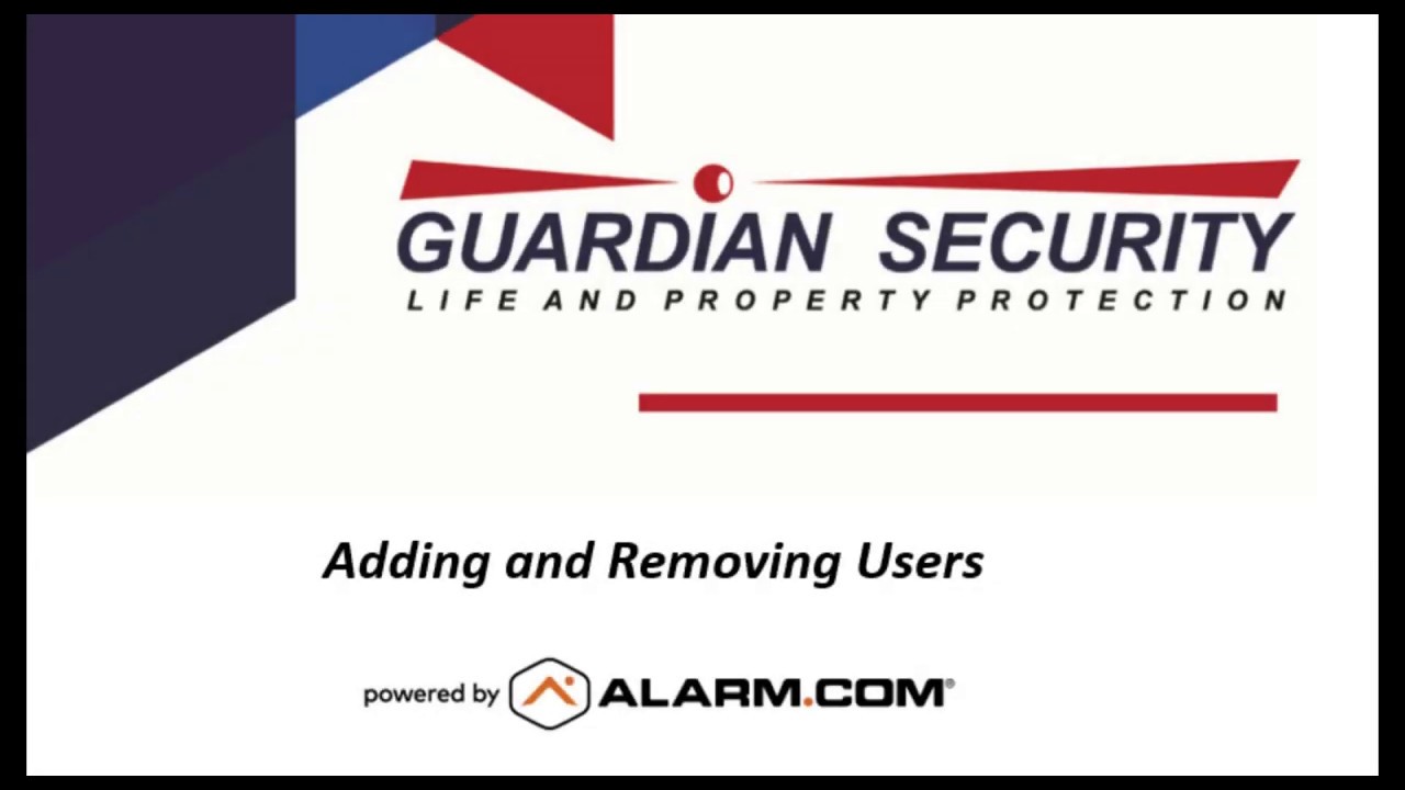 Alarm.com Tutorial - Adding Users and Codes