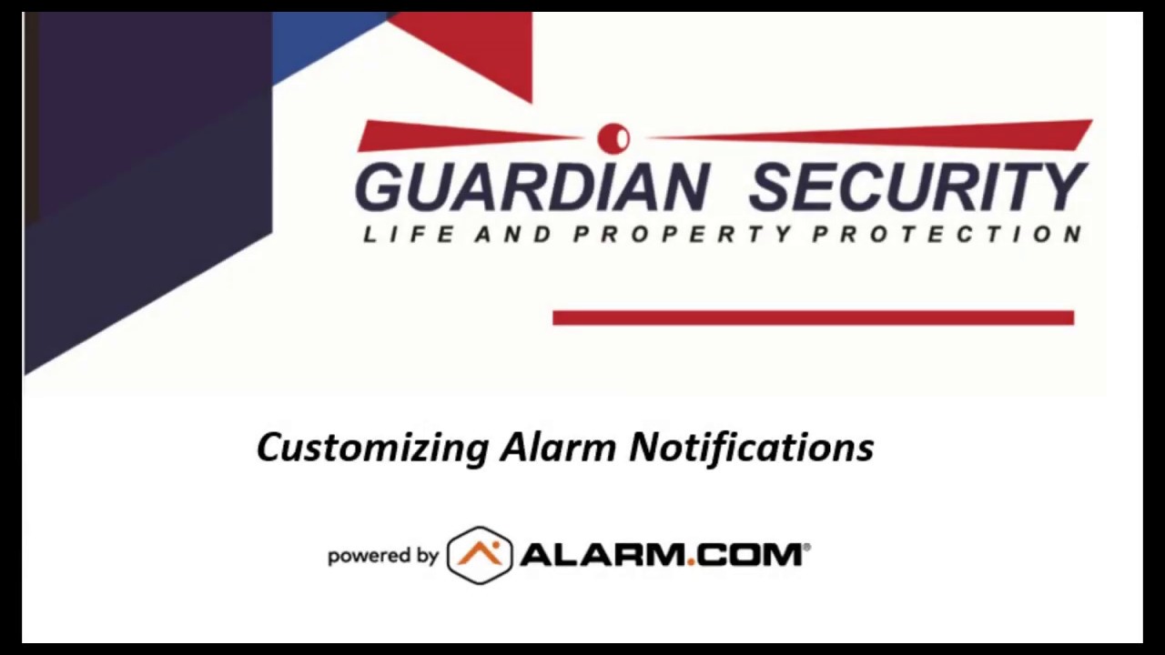Alarm.com Tutorial - Customizing Notifications